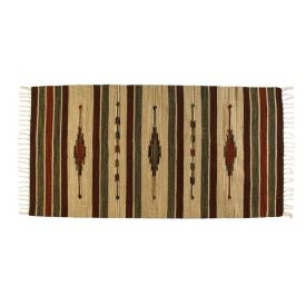 Tapete para Quarto Ou Sala 80Cmx1,50M Kilim Havan Casa - Bege Ti