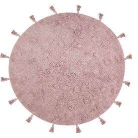 Tapete Redondo Infantil 110 Cm Poa Havan Casa - Rosa