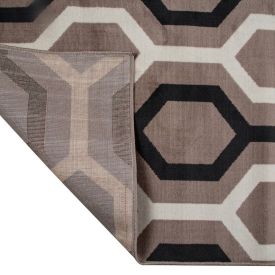 Tapete Para Quarto E Sala 2,00X2,50 M Renaissance Havan Casa - Hexagono Taupe 