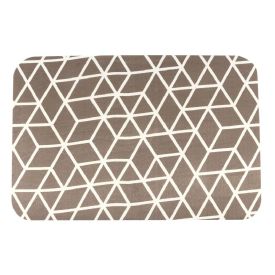Tapete para Quarto e Sala Tecil 40X60 cm Havan Casa - Losango Marrom
