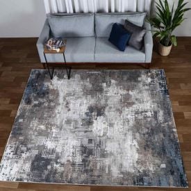 Tapete para Quarto e Sala 2,00X3,00 m Toscana Havan Casa - Marinho e cinza