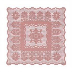 Toalha Centro de Mesa Quadrada 75Cm X 75Cm Arabesco Havan - Rose