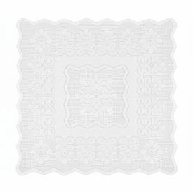 Toalha Centro de Mesa Quadrada 75Cm X 75Cm Arabesco Havan - Branco