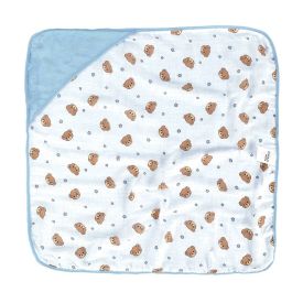 Toalha com Capuz de Canto Plush Havan Baby - Urso Azul