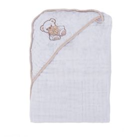 Toalha com Capuz de Canto Soft 80X80cm Havan Baby - Urso Bege
