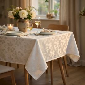 Toalha de Mesa 1,35M X 1,35M Elegance Havan Casa - Branco