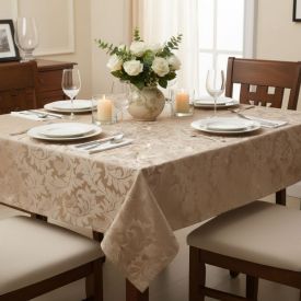 Toalha de Mesa 1,35M X 1,35M Elegance Havan Casa - Kaki