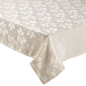 Toalha de Mesa 1,35 X 2,10M Elegance Havan Casa - Folhas Bege