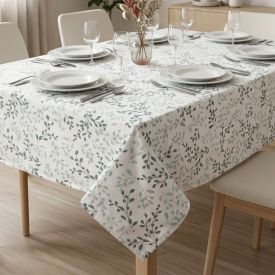 Toalha de Mesa 1,40M X 1,40M Havan Casa by Lepper - Folhas Verdes