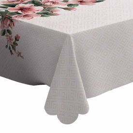 Toalha de Mesa 1,40 X 2,10 m Estampada Havan Casa - Floral Rosa Centro