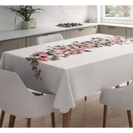 Toalha de Mesa 1,40 X 2,10 m Estampada Havan Casa - Floral Rosa Centro