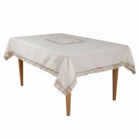 Toalha de Mesa 1,60M  X 2,50M Renda Guipir Havan Casa - Veneza Naturale