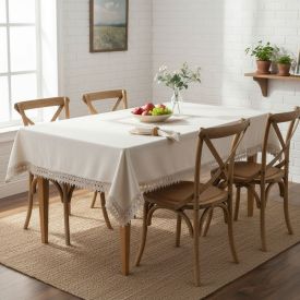 Toalha de Mesa 1,60M  X 2,50M Renda Guipir Havan Casa - Veneza Naturale