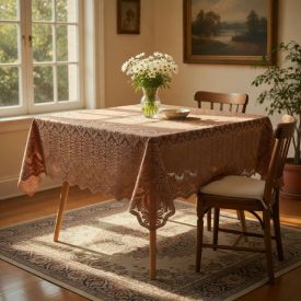 Toalha de Mesa Arabesco 1,60M X 1,60M Havan Casa - Taupe
