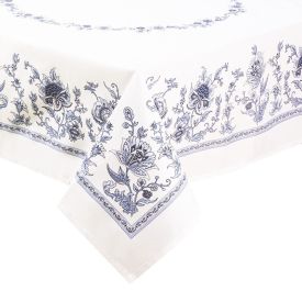Toalha De Mesa 1,40 X 1,40 M Clean  Döhler - Chintz Azul Novo
