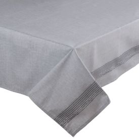 Toalha de Mesa 1,40 X 1,40 m Clean Döhler - Listra Cinza