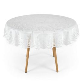 Toalha de Mesa Redonda 1,60M Arabesco Havan - Branco