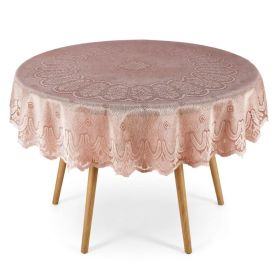 Toalha de Mesa Redonda 1,60M Arabesco Havan - Bege