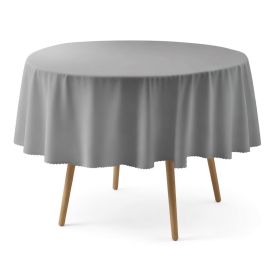 Toalha de Mesa Redonda 1,80 m Gourmet Salehtex - Prata