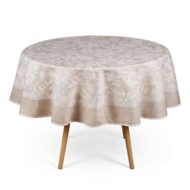 Toalha de Mesa Redonda Clean Renova Dohler - Alana Bege