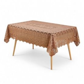 Toalha de Mesa Retangular 1,50M X 2,20M Arabesco Havan Casa - Taupe