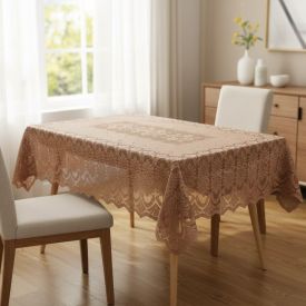 Toalha de Mesa Retangular 1,50M X 2,20M Arabesco Havan Casa - Taupe