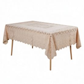 Toalha de Mesa Retangular 1,50M X 2,20M Arabesco Havan Casa - Bege