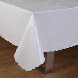 Toalha de Mesa Térmica 1,38X1,38 m Salehtex - Branca Jacquard