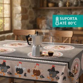 Toalha de Mesa Térmica 1,38X2,10 m Salehtex - Happy Chicken