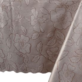 Toalha de Mesa Térmica 1,38X2,10 m Salehtex - Bege Jacquard