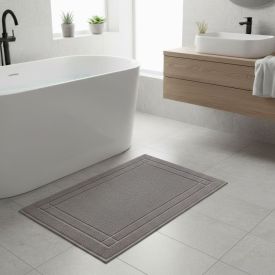 Toalha para Banheiro Antiderrapante 50X75 cm Sofisticata Havan Casa - Cinza Nara