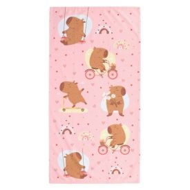 Toalha de Praia Infantil Lepper - Capivara Rosa