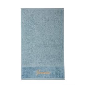 Toalha Lavabo Bordada Desejos - Inverno Azul Gratidão