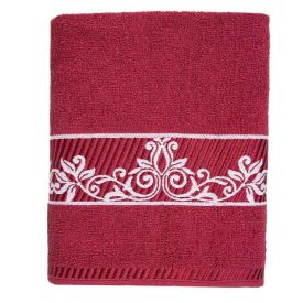 Toalha De Rosto 100% Algodão Botanic Havan Casa - Borgonha