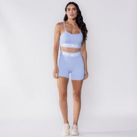 Top Feminino Fitness Com Alça Scream Azul