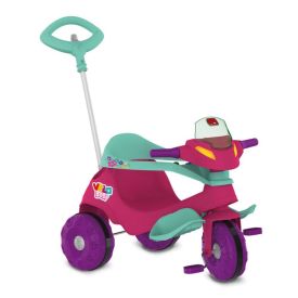 Triciclo Velobaby Passeio e Pedal Rosa Bandeirante - 357