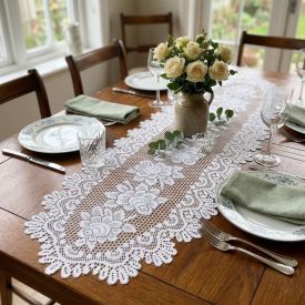 Trilho de Mesa 40Cm X 1,25M Gardênia Havan Casa - Branco