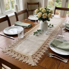 Trilho de Mesa Guipir Renda Havan Casa - Veneza Naturale