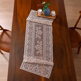 Trilho De Mesa 40X150cm Valência Havan Casa  - Marrom Claro