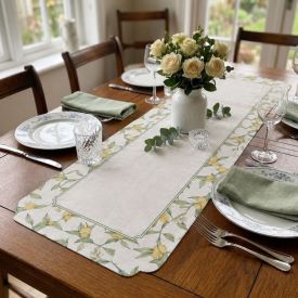 Trilho de Mesa Viena 40X120 cm Havan Casa - Limão Siciliano