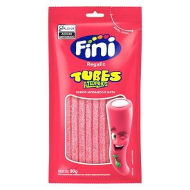 Bala Tubes De Morango Cítrico Fini - 80g