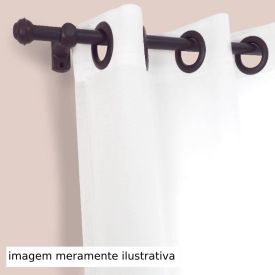 Varão de Cortina 3,00 m Médio Havan Casa - Imbuia Fosco