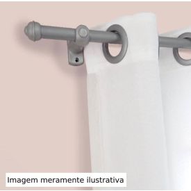 Varão de Cortina 1,50 m Grosso Havan Casa - Prata Fosco