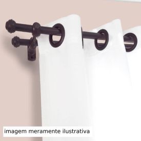 Varão para Cortina Médio Duplo 2,50M Fosco Havan - Imbuia Fosco