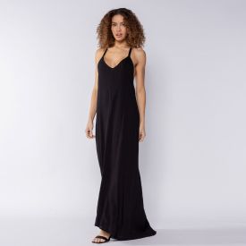 Vestido Feminino Longo De Al&ccedil;a Com Decote Boby Blues