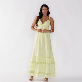 Vestido Feminino Longo De Algodão Boby Blues Lima Soft