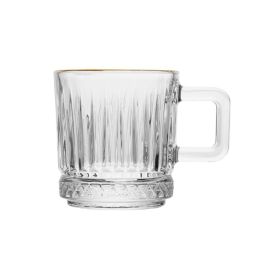 Xícara de Café Deli Diamond com Filete Dourado Lyor - 90ml