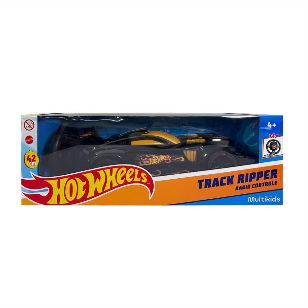 Carrinho com Controle Remoto Hot Wheels Track Ripper Preto Multikids