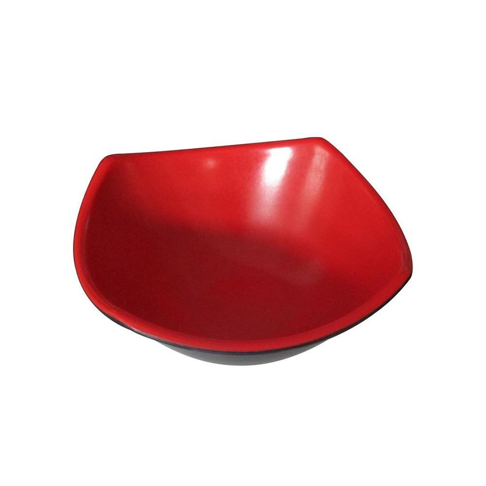 Bowl Oriental Melamina 450Ml - Vermelho e Preto