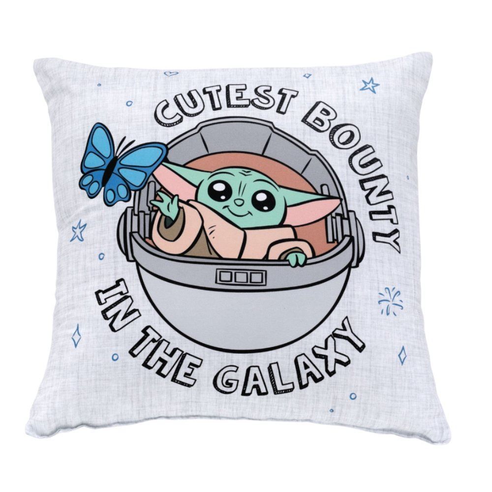 Almofada Decorativa 43X43cm Personagem Disney - Baby Yoda Star